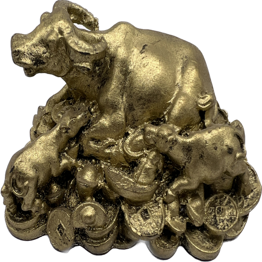 Statue - Gold Feng Shui Cow