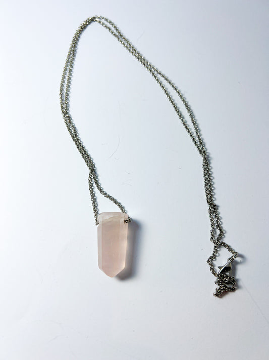 Necklace - Chain with Rose Quartz (70cm)