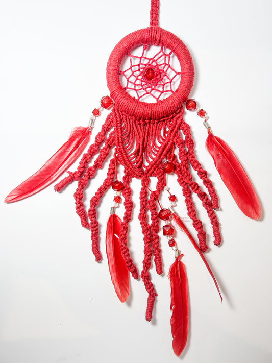 Dream Catcher - Humma Red Feathers (Small)