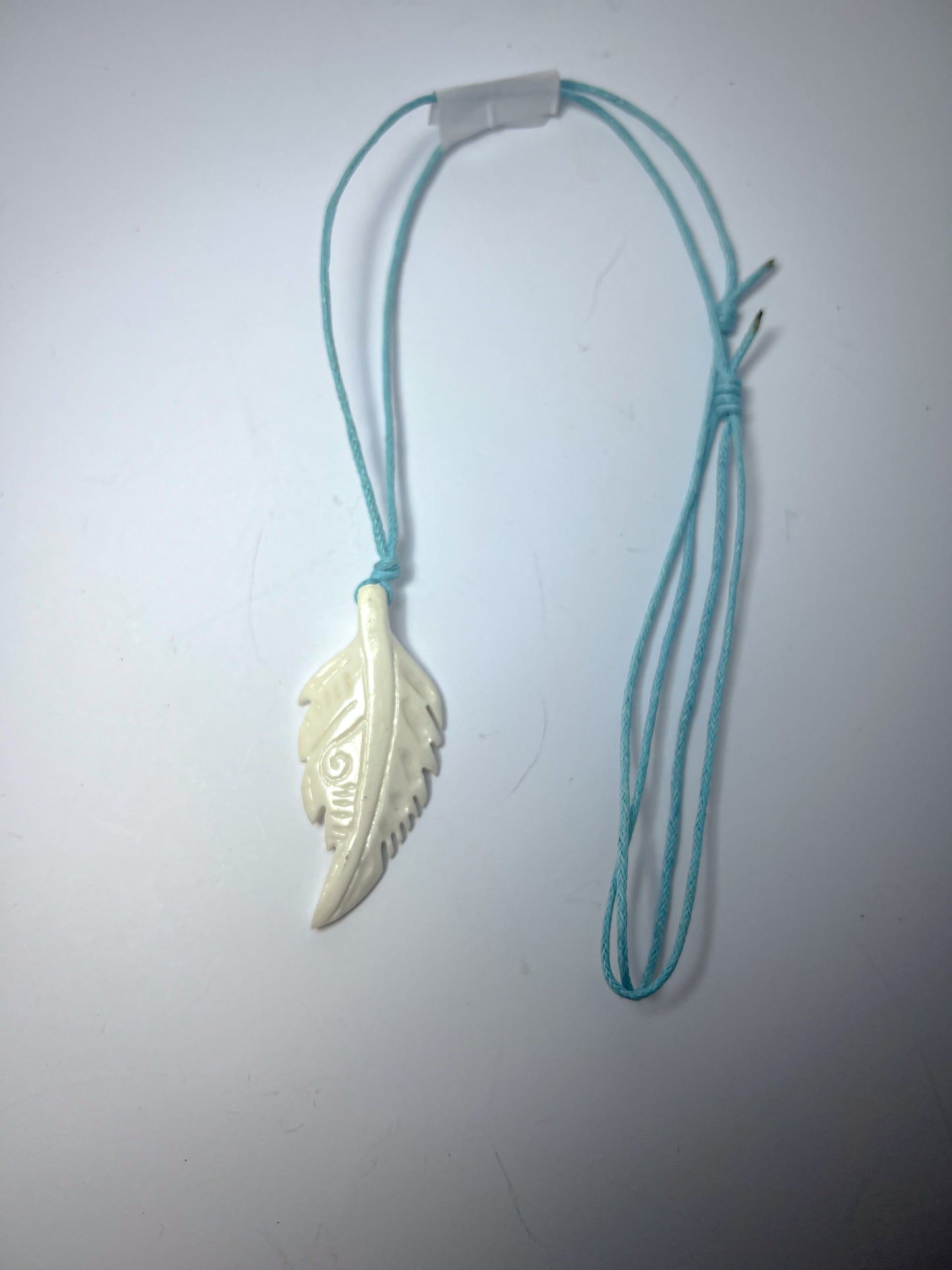 Necklace - Hand Carved Feather (1 of a kind)