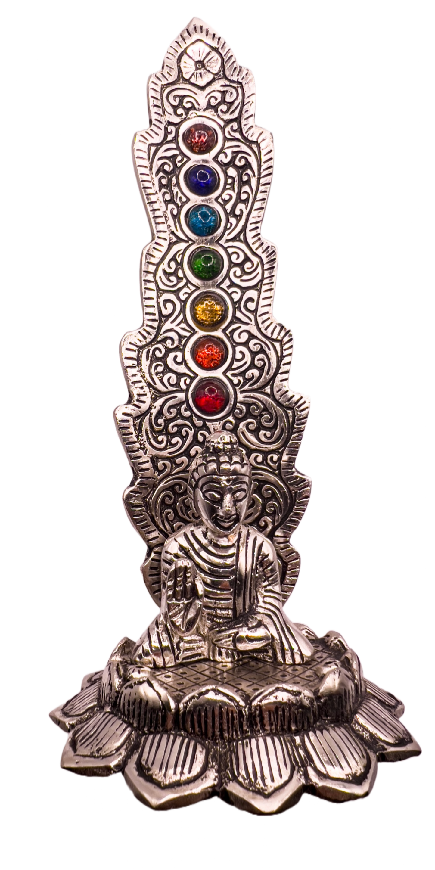 Incense Holder - Aluminium Chakra Buddha